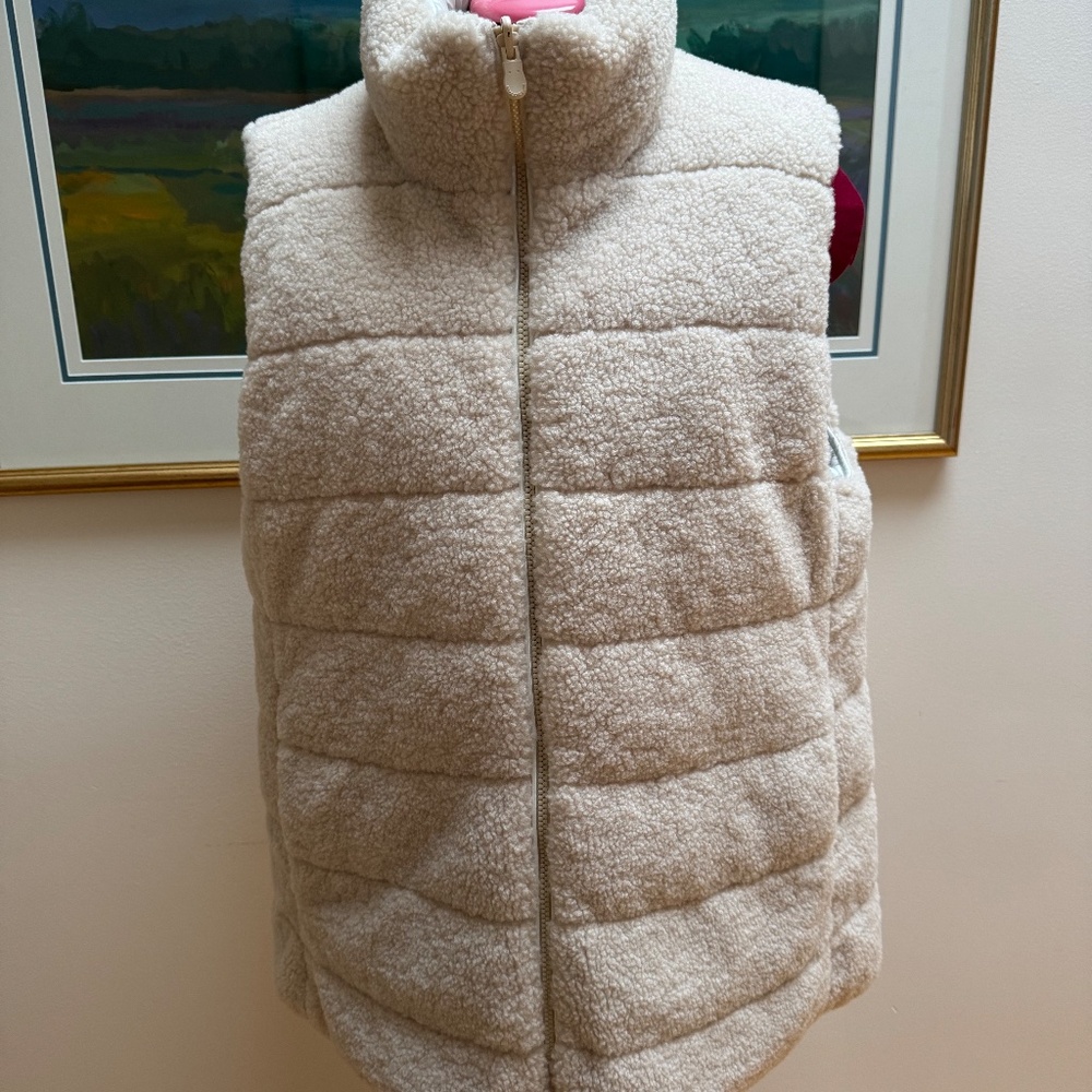 NWOT 'Save the Duck' Reversible Sleeveless White Puffer Vest 'L'